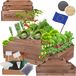 Modo24 ZP09 Carré Potager Surélevé En Escalier Modulable, Bois De Pin, Herbes/légumes, Jardin/terrasse/balcon, 45x117x90 Cm, Marron