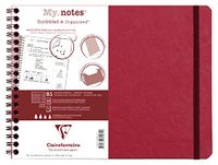 Clairefontaine 782462C Nomaddict (ex Age Bag) Spiraalschrift Afscheurbare Strook My.Notes Rood - B5 horizontaal 25x19 cm - 120 Uitscheurbare Pagina's Gelijnd - Wit Papier 90 g - Omslag Karton