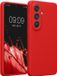 kwmobile telefoonhoesje geschikt voor Samsung Galaxy S26 - TPU backcover met siliconen coating - Smartphone case in klassiek rood