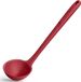 Unyqoos® 34 cm cuillère à soupe en silicone, résistant à la chaleur jusqu'à 315°C, sans couture, revêtement antiadhésif en caoutchouc, cuillère profonde pour soupes, sauces et ragoûts, rouge