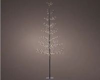 Lumineo Warm wit 360 micro-LED verlichte boom staal zwart H 180 cm