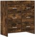vidaXL Dressoir Gerookt eiken 75 x 33 x 80 cm Bewerkt hout