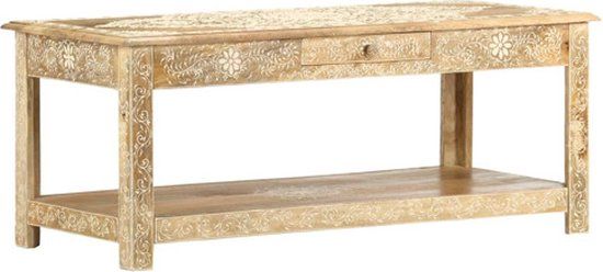 VidaXL Salontafel handgeschilderd 110x50x45 cm massief mangohout