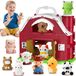Jouet de ferme Montessori - Grange pliable - 9 animaux - Dès 1 an