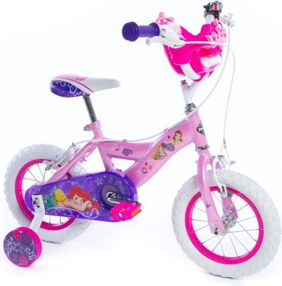 Disney Kinderfiets - 12 Inch - Roze - met Zijwieltjes