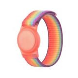 By Qubix Qubix AirTag nylon loop bandje - M/L - Regenboog