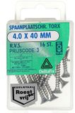 Deltafix - Spaanplaatschroef Torx 3.0x16mm RVS 100 stuks