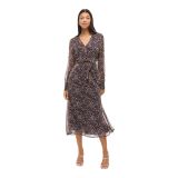 VILA Vifalia robe midi à manches longues et col en V