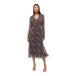 VILA Vifalia robe midi à manches longues et col en V