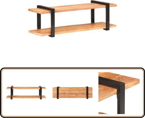 vidaXL Tv-meubel - 130x40x40 cm - Massief Acaciahout