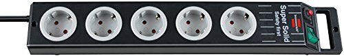 Brennenstuhl Super-Solid Stekkerdoos - 5-voudig - 2,5m kabel - Zwart/Grijs