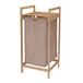 Well Home Wasmand van bamboe met legplank, 33 x 33 x 73 cm