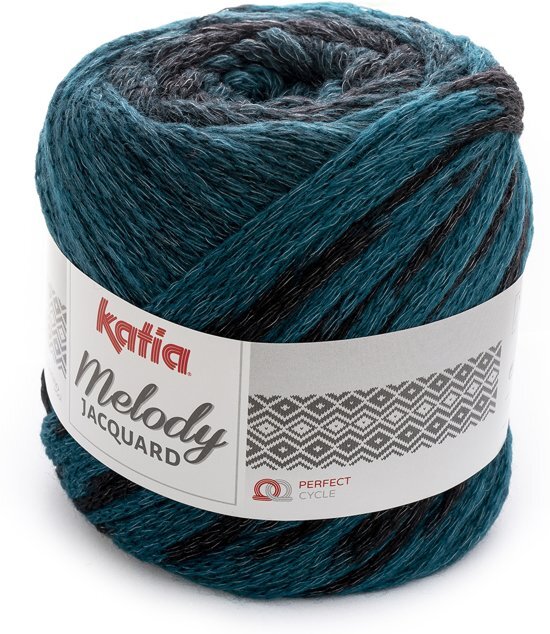 Katia Melody Jacquard groenblauw-zwart