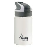 LAKEN Therm Summit Bouteille d'eau isotherme en acier inoxydable, Bouchon de Sport avec Paille, Grande Ouverture