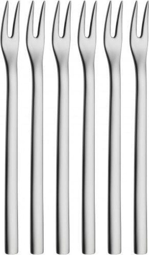 WMF Nuova Cocktailvork - 6 stuks - RVS - Grijs - 12.50 cm