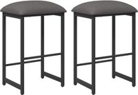 vidaXL Barkruk 2 stuks Lichtgrijs 40 x 32 x 64 cm Bewerkt hout