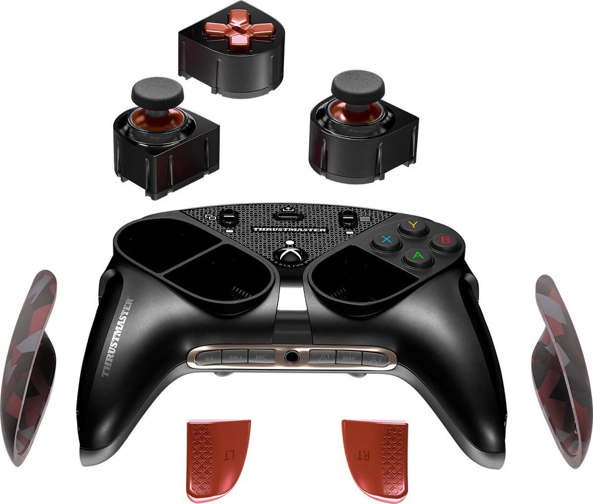 Thrustmaster ESWAP X RED COLOR PACK- Bundel met 7 rode Camo-modules- Next generation - NXG-mini-sticks, hot-swap - Compatibel met de ESWAP X PRO CONTROLLER - Xbox Series X|S en PC