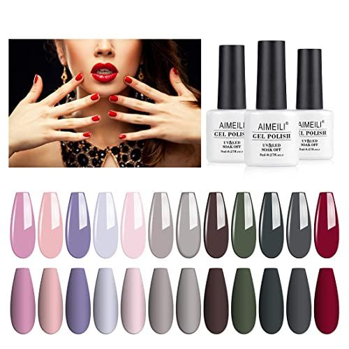 AIMEILI Gel Nagellak Set Soak Off UV LED Gel Polish Van 12 X 8 ml - Gift Kit 2