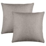 Stof Textile sierkussen Bea - 2x - beige - 50 x 50 cm