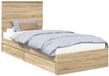 vidaXL Opbergbed Sonoma Eik 90 x 190 cm Bewerkt hout