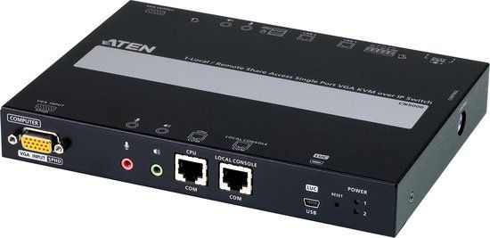 Aten CN9000 1-lokale externe gedeelde toegang Enkele poort VGA KVM over IP switch
