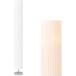 Lampadaire Colonne Sur Pied Moderne Lumière Tamisée 40 W 14l X 14l X 120h Cm Inox Blanc