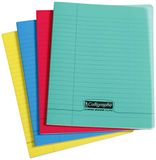 Calligraphe Clairefontaine 18030C Calligraphe - Set van 10 Geniet schriften - 17x22cm - 48 Grote ruiten Pagina's - 90g Wit Papier - Transparante polypropyleen kaft - Willekeurige kleuren