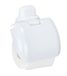 WENKO Toiletpapierhouder met deksel Pure, kunststof (ABS), 16 x 5 x 16 cm, wit