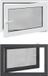 vidaXL Kelderraam RISOR Wit 90 x 50 cm Dubbel Glas PVC Links Binnendraaiend