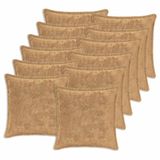 vidaXL - Kussensloop - 12 stuks - Houten - Taupe - 45 x 45 cm - Nep Konijnenbont