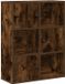 vidaXL Boekenkast 60x24x76,5 cm bewerkt hout gerookt eikenkleurig