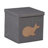 LOVE IT STORE IT - Premium Opbergbox met deksel - Kallax inzetstuk - Lichtgrijs met walvis - 30 x 30 x 30 cm
