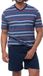 Ammann Heren pyjama Night & Home Cotton donkerblauw