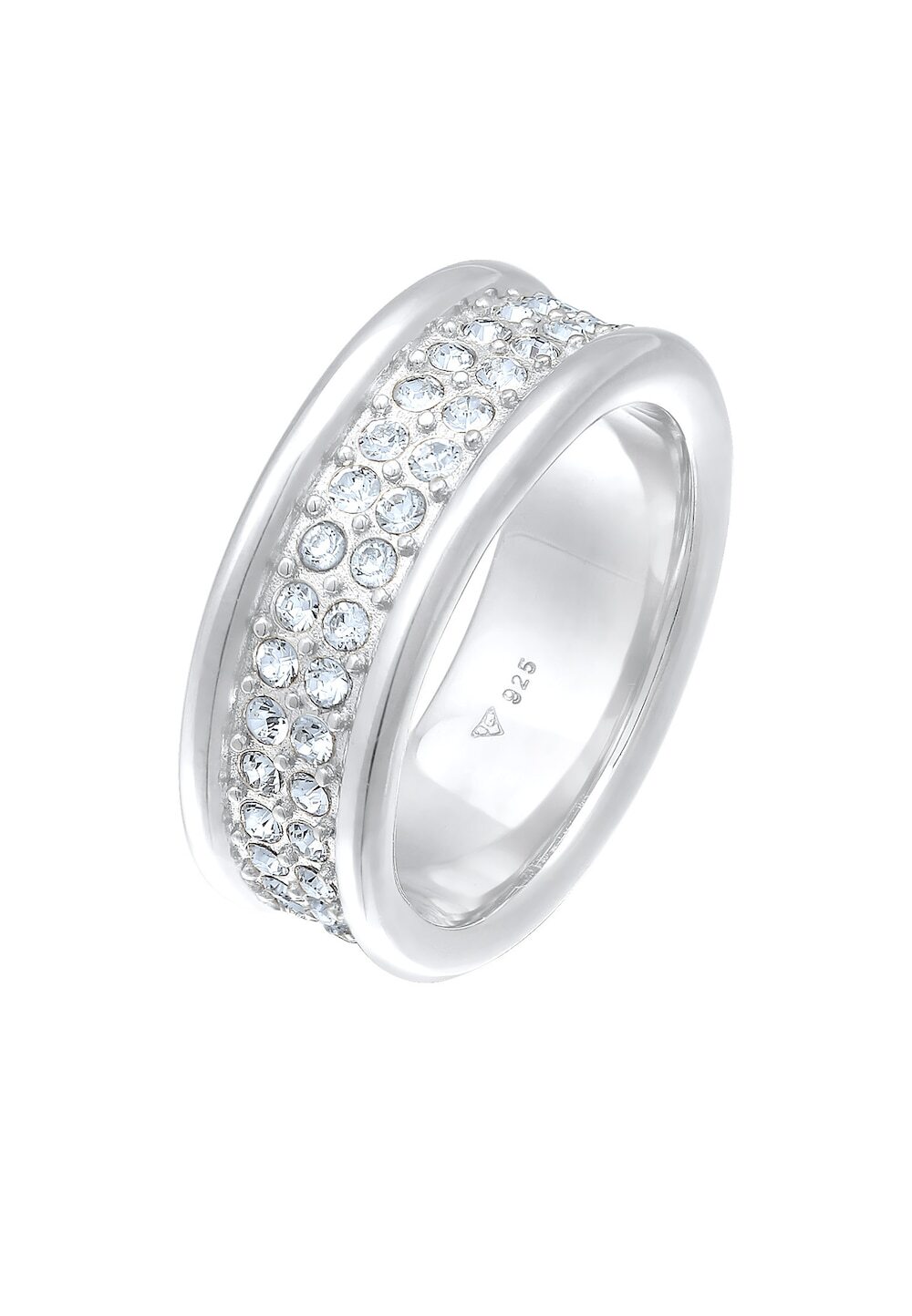 Elli PREMIUM Elli PREMIUM Elli PREMIUM Ring Dames Band Ring Elegant Fonkeling met Kristallen in 925 Sterling Zilver Ringen