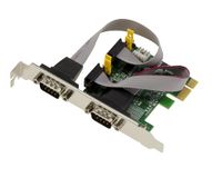 KALEA-INFORMATIQUE 2-poorts seriële PCIe RS232-controllerkaart met Power on Serial 5V of 12V POS-voeding ASIX 99100 chipset, beugels voor laag en hoog profiel