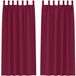vidaXL Blackout Gordijnen met Ringen 2 st Wijnrood 260 x 140 cm