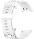 By Qubix - Siliconen bandje - Wit - Geschikt voor Garmin Forerunner 45 / 45S