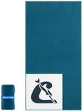 CRESSI Towel Microfibre Double Face Vela High Performance Incredibly Absorbent Much Superior to Standard Towels - Blue/Navy Blue S (40x80 cm), Unisex
