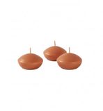 Drijvende Cereria Di Giorgio Drijvende kaarsen diameter 4,5 cm hoogte 2,7 cm - 20 stuks - kleur terracotta