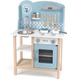 PolarB Houten Keuken met Accessoires Zilver - Blauw