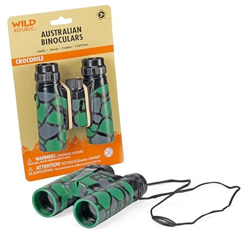 Wild Republic 85176 - Binocular kinderverrekijker krokodil, 12 cm