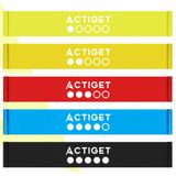Actiget Set de bandes de résistance | Bandes de résistance | Set de résistance | Élastique de fitness | Multicolore | 5 pièces | 1-15 kg