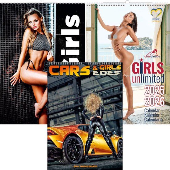 Helma365 Naakt Auto-kalender 2024-2026 - Wandkalender - 2,5 jaar - Erotiek - Nederlands