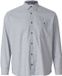 s.Oliver - Hommes - Coupe Regular: Chemise structurée avec poche poitrine - Manches longues - Coton - Gris chiné - 5XL