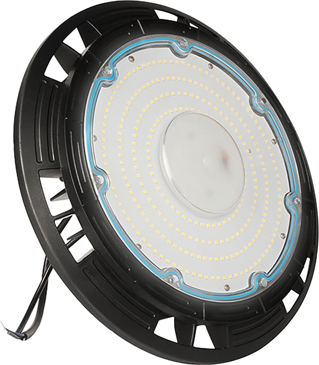 Qualu LED UFO High Bay Premium - Rimo Prem - 150W - High Lumen 150 LM/W - Magazijnverlichting - Dimbaar - Waterdicht IP65 - Helder/Koud Wit 6000K - Aluminium - Philips Driver