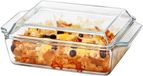 Sans marque Plat à rôtir en verre - 1,5L - Rectangulaire - Sans BPA - Lavable au lave-vaisselle