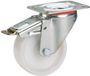 Dörner + Helmer 732141 Polyamide zwenkwiel met blokkeerrol 80 x 30 mm / Plaat 100 x 85 mm