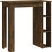 vidaXL Bartafel met schap 102x50x103,5 cm bewerkt hout gerookt eiken