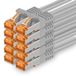 1aTTack.de 10 Gb/s LAN-patchkabel 10x 1m RJ45 netwerkkabel CAT7 - grijs
