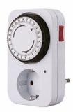 Perel 24-uurs timer, mechanisch, 230 V, 16 A, 3680 W, Duitse aarding type F, wit